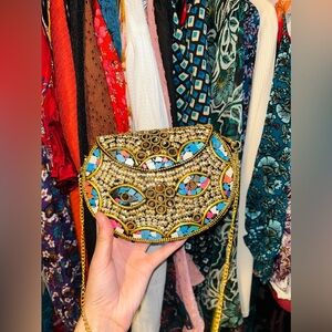 RAMLA Mosaic Moroccan Vtg Handmade Stone Eye Bag